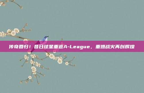 传奇回归！昔日球星重返A-League，重燃战火再创辉煌