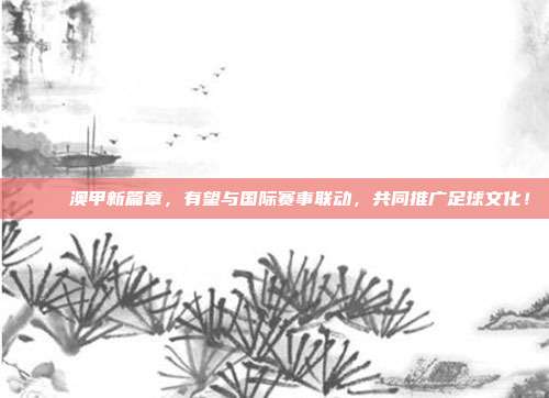 📅 澳甲新篇章，有望与国际赛事联动，共同推广足球文化！