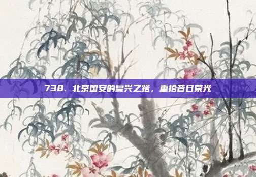 738. 北京国安的复兴之路，重拾昔日荣光